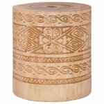vidaXL Parasol balinais 260 Jaune 180-190 cm Coton et bois massif