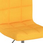 vidaXL Chaises pivotantes à manger lot de 4 jaune tissu
