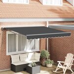 vidaXL Auvent Rétractable Anthracite 350x250 cm tissu