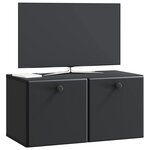 vidaXL Meuble TV mural 59 5 x 31 x 30 cm Noir Bois d'ingénierie
