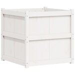 vidaXL Jardinière blanc 70x70x70 cm bois de pin massif