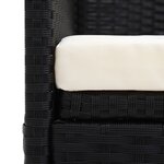Lit de jardin chaise longue transat avec coussin et oreillers résine tressée noir 02_0012001