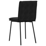 vidaXL Chaises à manger lot de 4 Noir Velours