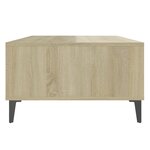 vidaXL Table basse blanc chêne sonoma 103 5x60x35 cm bois d'ingénierie