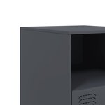 vidaXL Tables de chevet 2 Pièces anthracite 34 5x39x44 cm acier