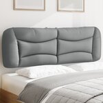 vidaXL Coussin de tête de lit gris clair 152 cm tissu