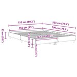 vidaXL Cadre de lit sans matelas chêne marron 150x200 cm