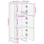 vidaXL Buffet 40x34x110 cm bois de manguier massif