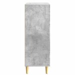 vidaXL Buffet Gris béton 66 x 34 5 x 95 cm Bois d'ingénierie