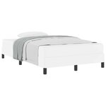 vidaXL Cadre de lit avec matelas Blanc pur 120 x 190 cm tissu