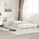 vidaXL Cadre de lit surélevé Blanc 76 5 x 200 cm Bois d'ingénierie