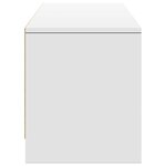 vidaXL Meuble TV avec LED Blanc 165 x 34 x 40 cm Bois d’ingénierie