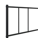 vidaXL Cadre de lit métal avec tête de lit/pied de lit noir 100x190 cm