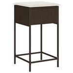 vidaXL Ensemble de bar de jardin avec coussins 5 Pièces marron poly rotin