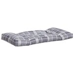 vidaXL Coussins de palette 3 Pièces carreaux gris tissu