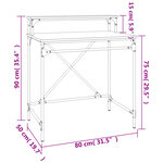 vidaXL Bureau chêne sonoma 80x50x90 cm bois d'ingénierie et fer