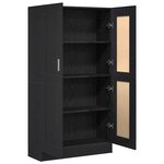 vidaXL Bibliothèque Chêne noir 82 5 x 30 5 x 150 cm Bois d'ingénierie