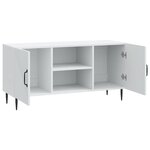 vidaXL Meuble TV Blanc 102 x 34 5 x 50 cm Bois d'ingénierie