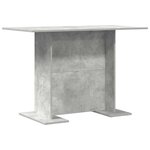 vidaXL Table de salle à manger Gris béton 110 x 60 x 75 cm