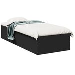 vidaXL Cadre de lit sans matelas noir 100x200 cm
