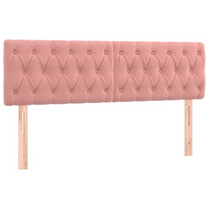 vidaXL Têtes de lit 2 Pièces Rose 72x7x78/88 cm Velours