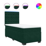 vidaXL Sommier à lattes de lit avec matelas Vert foncé 100x200 cm