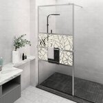 vidaXL Paroi de douche et étagère Chrome 115x195cm Verre ESG&Aluminium
