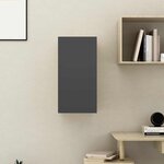 vidaXL Meuble TV Gris 30 5x30x60 cm Bois d’ingénierie