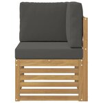 vidaXL Canapé d'angle extérieur Bois d'Acacia Massif Blanc