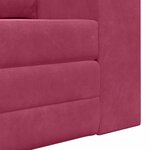 vidaXL Canapé-Lit Bordeaux 148 x 71 x 83 cm Velours