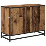 vidaXL Meuble de Lavabo de Salle de Bain Bois ancien 80 x 33 x 60 cm