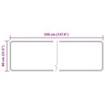 vidaXL Coureur de Tapis MARSA Beige 80 x 350 cm Polyester et PVC