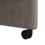 vidaXL Chaises de Salle à Manger avec Roues 2 Pièces Gris 58 x 67 x 97 cm