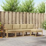 vidaXL Ensemble de canapés d'extérieur 5 pc Blanc et Beige