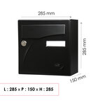Boîte aux lettres  Préface compact Noir mat RAL 9005M