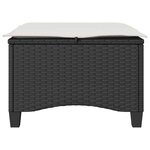 vidaXL Tabourets jardin coussins 2 Pièces noir 55x55x36 cm résine tressée
