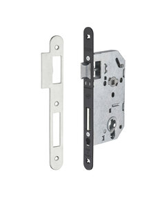 THIRARD - Serrure encastrable Monomax NF pour cylindre européen  axe 50mm  bouts ronds  têtière noire - THIRARD