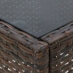 vidaXL Table de jardin Marron 40x40x45 cm Résine tressée