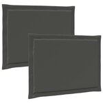 vidaXL Coussins de siège 2 Pièces Anthracite 47 x 36 x 2 cm Polyester