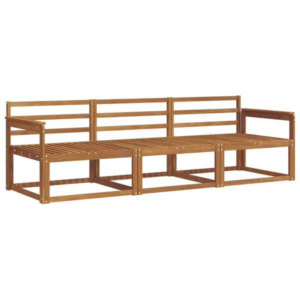 vidaXL Ensemble de canapés d'extérieur 3 pc Naturel