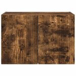 vidaXL Meuble TV mural Chêne fumé 59 5 x 31 x 40 cm Bois d'ingénierie