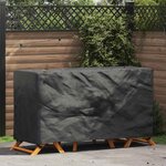 vidaXL Housse pour mobilier d'extérieur Noir 180 x 70 x 90 cm 600D