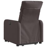 vidaXL Fauteuil inclinable électrique marron foncé tissu