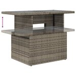 vidaXL Salon de jardin 9 Pièces avec coussins gris résine tressée