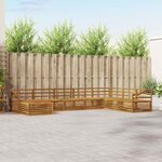 vidaXL Ensemble de canapés d'extérieur 8 pc Naturel