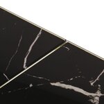 vidaXL Table basse doré acier inoxydable et verre trempé