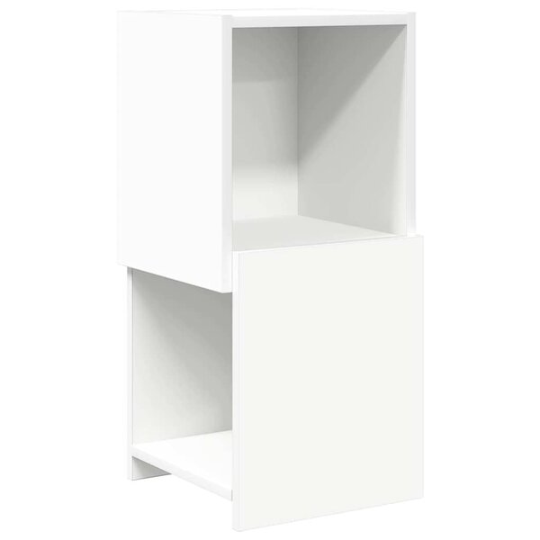 vidaXL Meuble d'angle Blanc 30 5x30x65cm Bois d'ingénierie