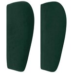 vidaXL Tête de lit avec oreilles Vert foncé 103x23x78/88 cm Velours