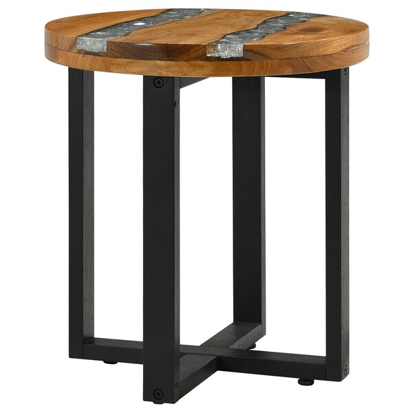 vidaXL Table basse Marron 40 x 40 x 45 cm Bois de teck massif