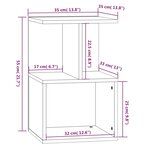 vidaXL Tables de chevet 2Pièces Chêne marron 35x35x55cm Bois d'ingénierie